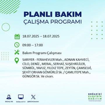 Bu geceden itibaren başlıyor: İstanbul'un 28 ilçesinde dev elektrik kesintisi 7
