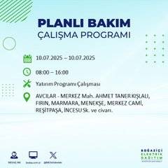 İstanbul’da elektrik kesintisi alarmı! Hangi semtler etkilenecek? 80