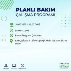 İstanbul’da elektrik kesintisi alarmı! Hangi semtler etkilenecek? 66