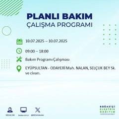 İstanbul’da elektrik kesintisi alarmı! Hangi semtler etkilenecek? 8