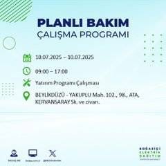 İstanbul’da elektrik kesintisi alarmı! Hangi semtler etkilenecek? 42