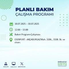 İstanbul’da elektrik kesintisi alarmı! Hangi semtler etkilenecek? 44