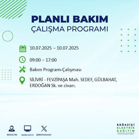 İstanbul’da elektrik kesintisi alarmı! Hangi semtler etkilenecek? 6