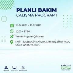 İstanbul’da elektrik kesintisi alarmı! Hangi semtler etkilenecek? 39