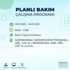 İstanbul’da elektrik kesintisi alarmı! Hangi semtler etkilenecek? 32