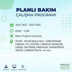 İstanbul’da elektrik kesintisi alarmı! Hangi semtler etkilenecek? 20