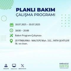 İstanbul’da elektrik kesintisi alarmı! Hangi semtler etkilenecek? 18