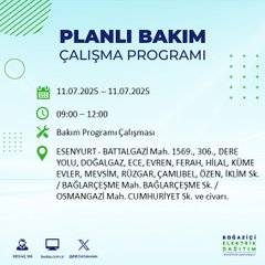 İstanbul’da planlı elektrik kesintisi! BEDAŞ saat ve sokak verdi 59