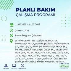 İstanbul’da planlı elektrik kesintisi! BEDAŞ saat ve sokak verdi 43