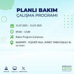 İstanbul’da planlı elektrik kesintisi! BEDAŞ saat ve sokak verdi 12