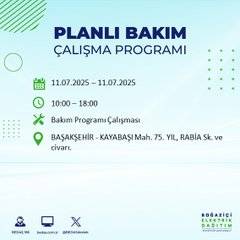 İstanbul’da planlı elektrik kesintisi! BEDAŞ saat ve sokak verdi 3