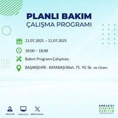 İstanbul’da planlı elektrik kesintisi! BEDAŞ saat ve sokak verdi 5