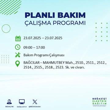 İstanbul’da elektrik kesintisi alarmı! Hangi semtler etkilenecek? 65