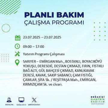 İstanbul’da elektrik kesintisi alarmı! Hangi semtler etkilenecek? 42