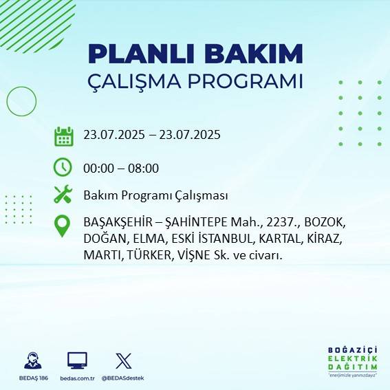 İstanbul’da elektrik kesintisi alarmı! Hangi semtler etkilenecek? 39