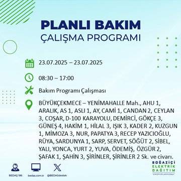 İstanbul’da elektrik kesintisi alarmı! Hangi semtler etkilenecek? 22