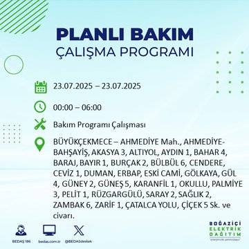 İstanbul’da elektrik kesintisi alarmı! Hangi semtler etkilenecek? 15