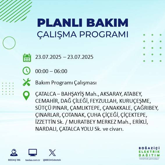 İstanbul’da elektrik kesintisi alarmı! Hangi semtler etkilenecek? 40