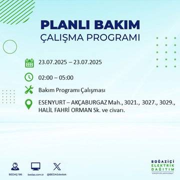 İstanbul’da elektrik kesintisi alarmı! Hangi semtler etkilenecek? 37