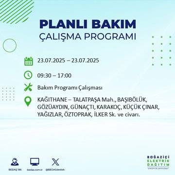 İstanbul’da elektrik kesintisi alarmı! Hangi semtler etkilenecek? 18