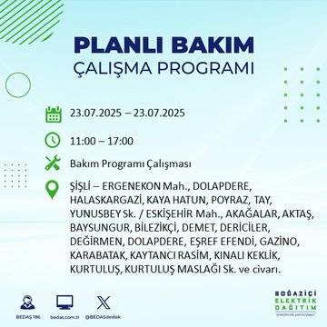 İstanbul’da elektrik kesintisi alarmı! Hangi semtler etkilenecek? 9