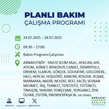 Bu gece yarısından itibaren başlıyor: İstanbul'un bu ilçeleri karanlığa gömülecek 52