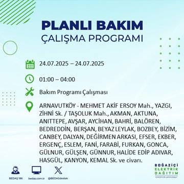 Bu gece yarısından itibaren başlıyor: İstanbul'un bu ilçeleri karanlığa gömülecek 45