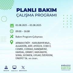 BEDAŞ duyurdu: 1 Ağustos’ta bu mahallelerde elektrik olmayacak! 54