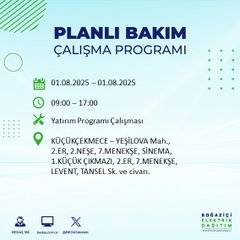 BEDAŞ duyurdu: 1 Ağustos’ta bu mahallelerde elektrik olmayacak! 21