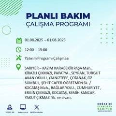 BEDAŞ duyurdu: 1 Ağustos’ta bu mahallelerde elektrik olmayacak! 7
