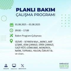 BEDAŞ duyurdu: 1 Ağustos’ta bu mahallelerde elektrik olmayacak! 19