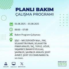 BEDAŞ duyurdu: 1 Ağustos’ta bu mahallelerde elektrik olmayacak! 15