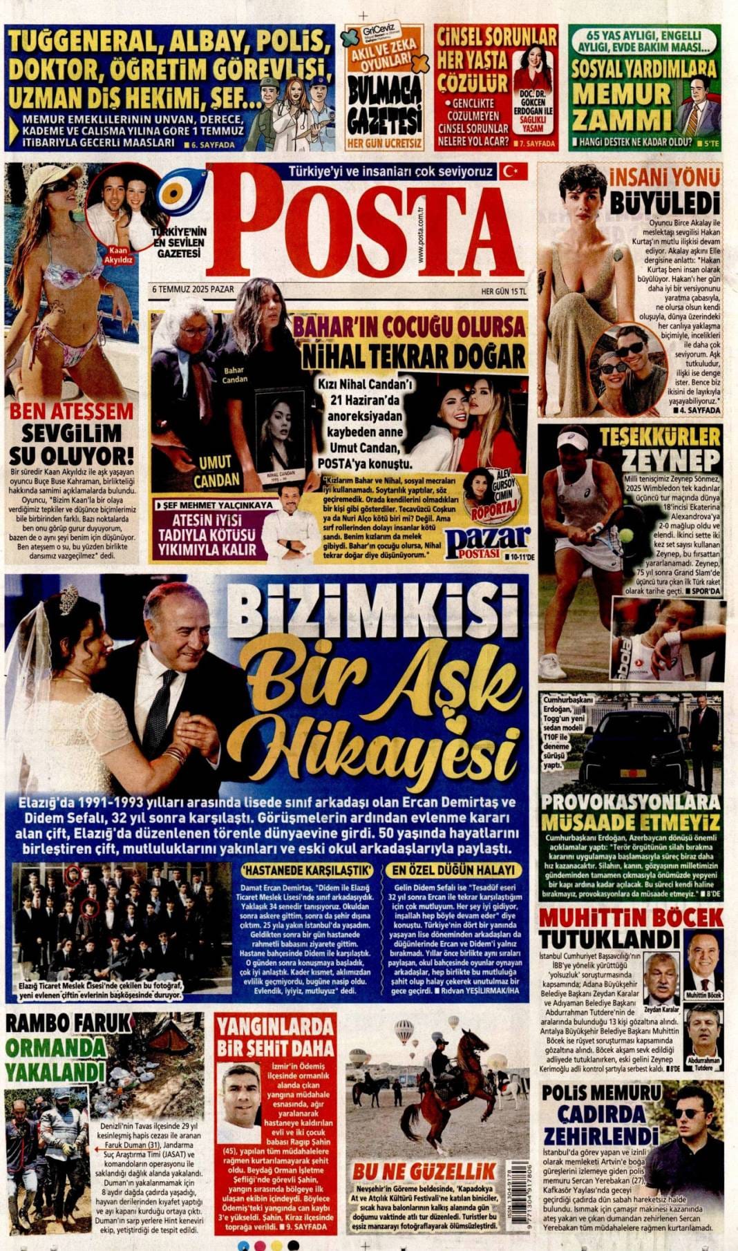 6 Temmuz Pazar günü gazete manşetleri 7
