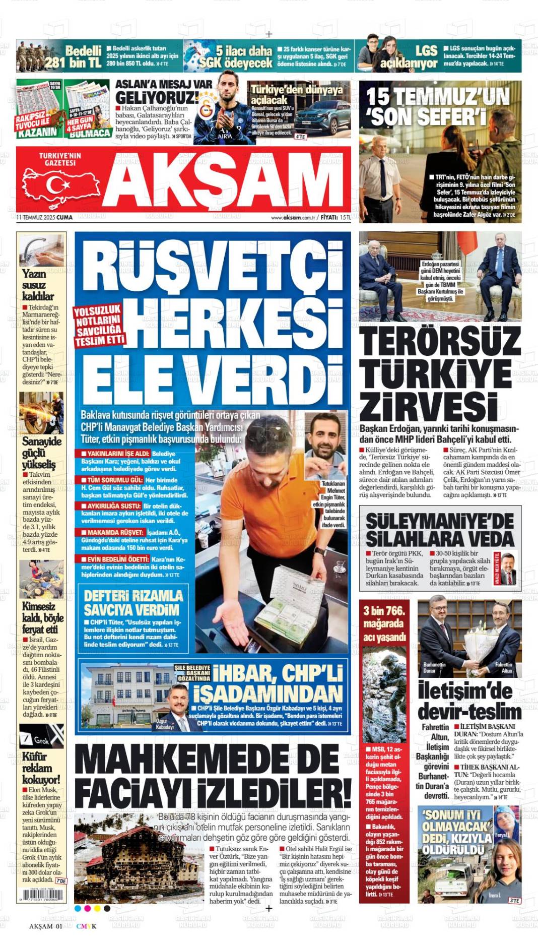 Türkiye'nin gündemi bu başlıklarda: 12 Temmuz gazete manşetleri... 2