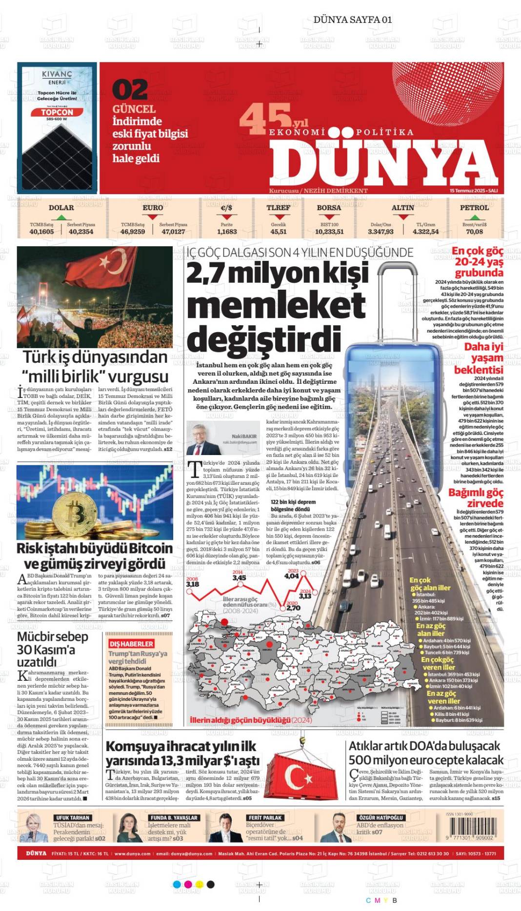 Türkiye gündeminde bugün ne var? İşte 16 Temmuz manşetleri... 6