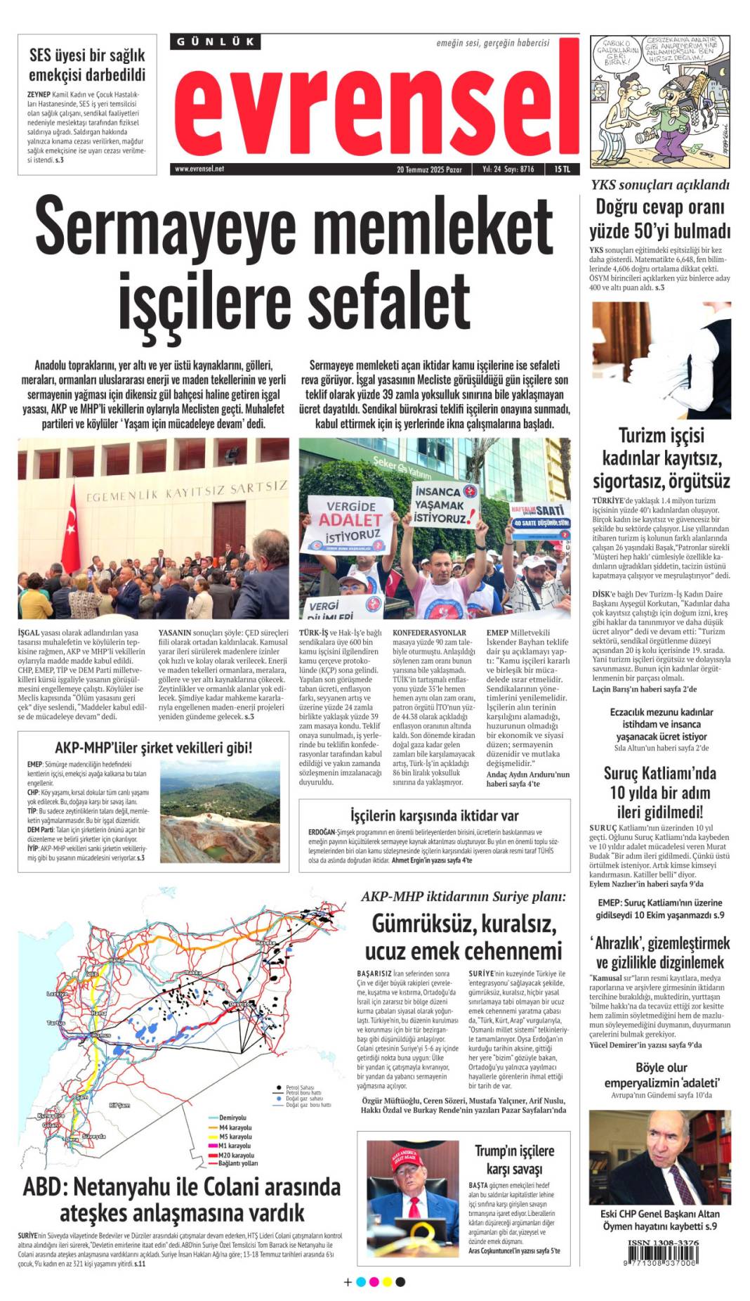 20 Temmuz manşetleri 13