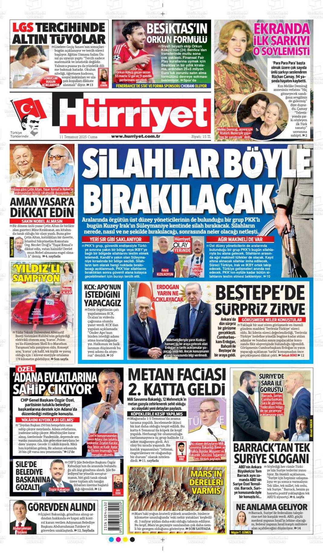 Türkiye'nin gündemi bu başlıklarda: 12 Temmuz gazete manşetleri... 8