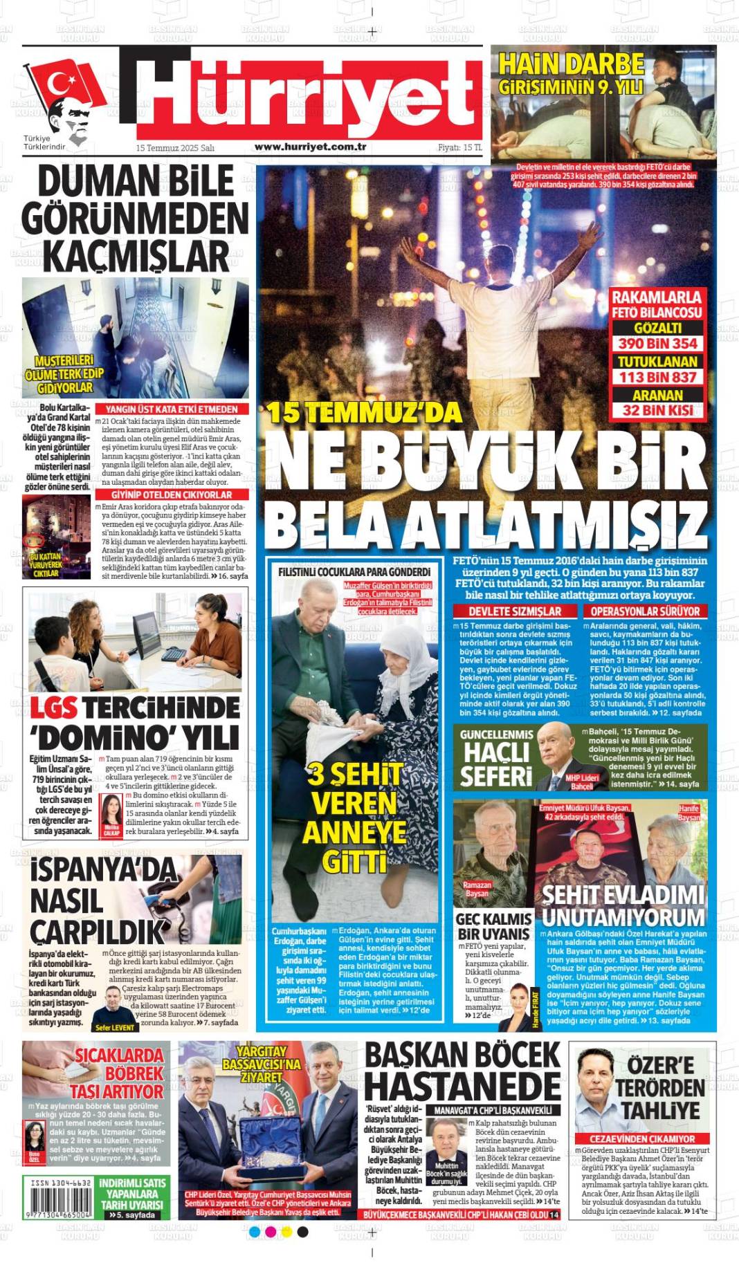 Türkiye gündeminde bugün ne var? İşte 16 Temmuz manşetleri... 7