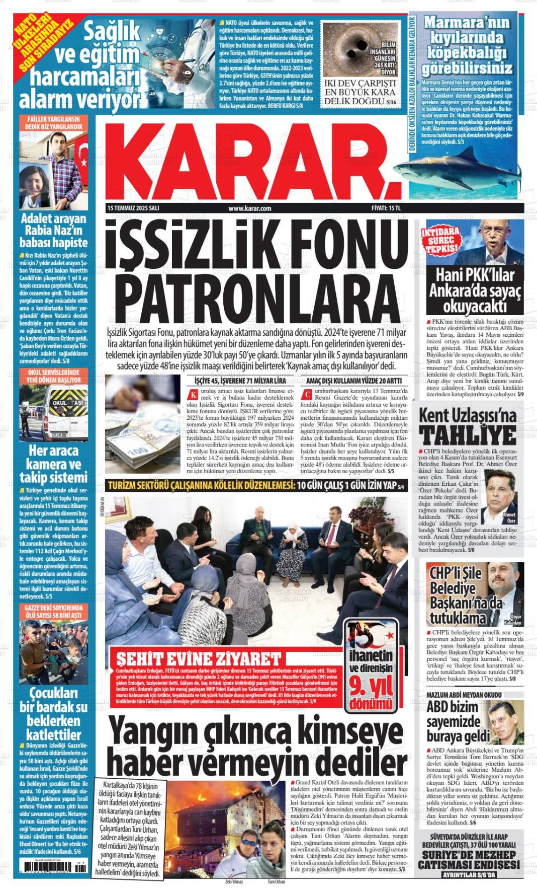 Türkiye gündeminde bugün ne var? İşte 16 Temmuz manşetleri... 8