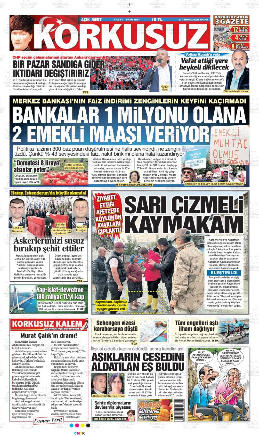 Gazeteler bugün ne yazdı? İşte 28 Temmuz gazete manşetleri... 1