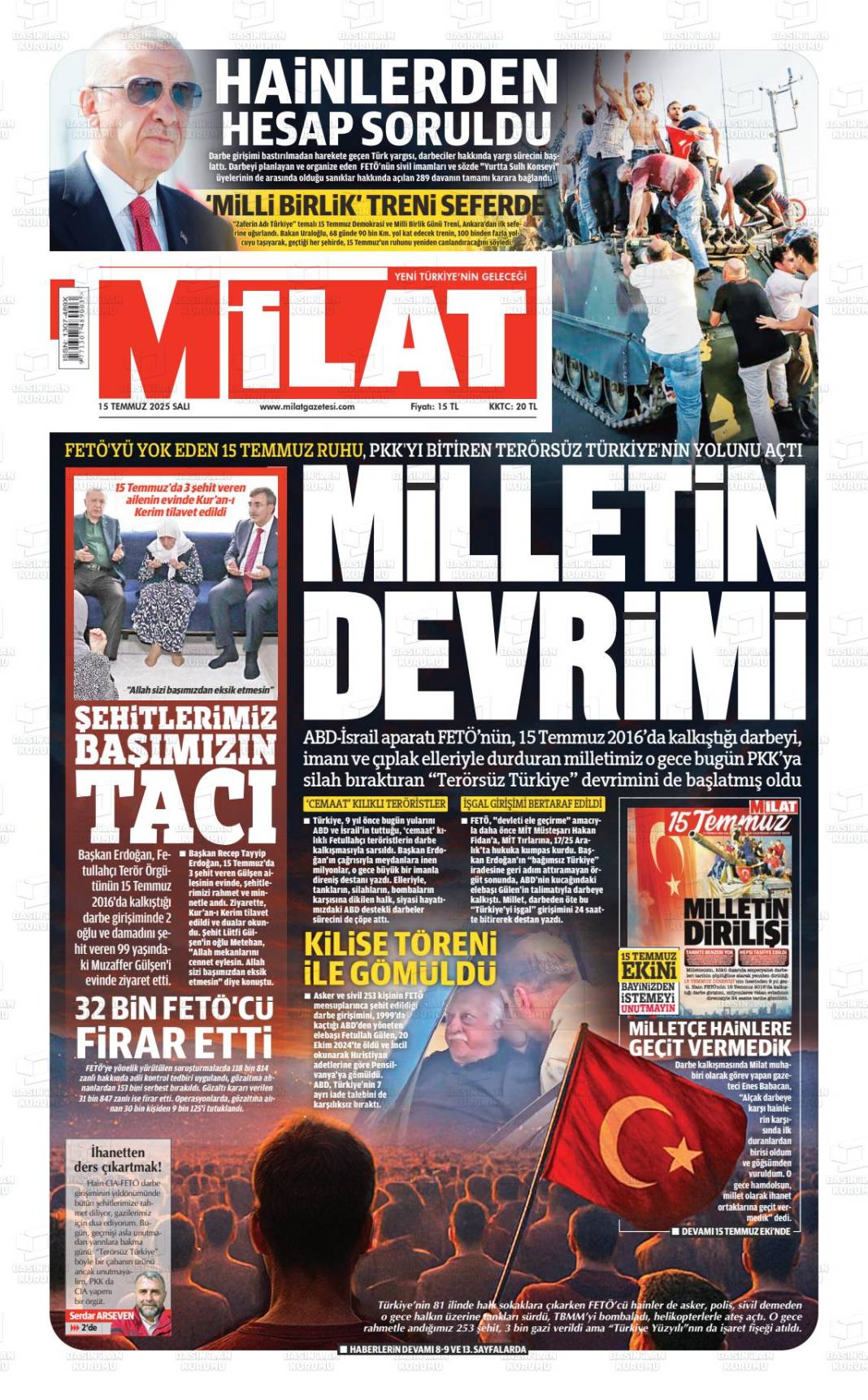 Türkiye gündeminde bugün ne var? İşte 16 Temmuz manşetleri... 10