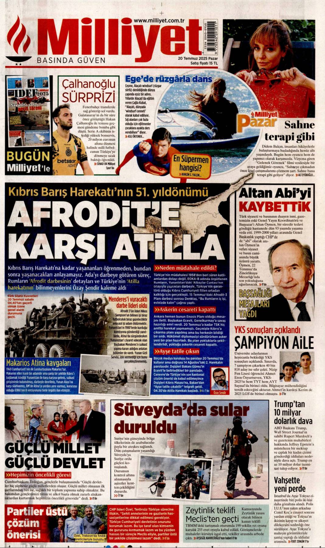 20 Temmuz manşetleri 7