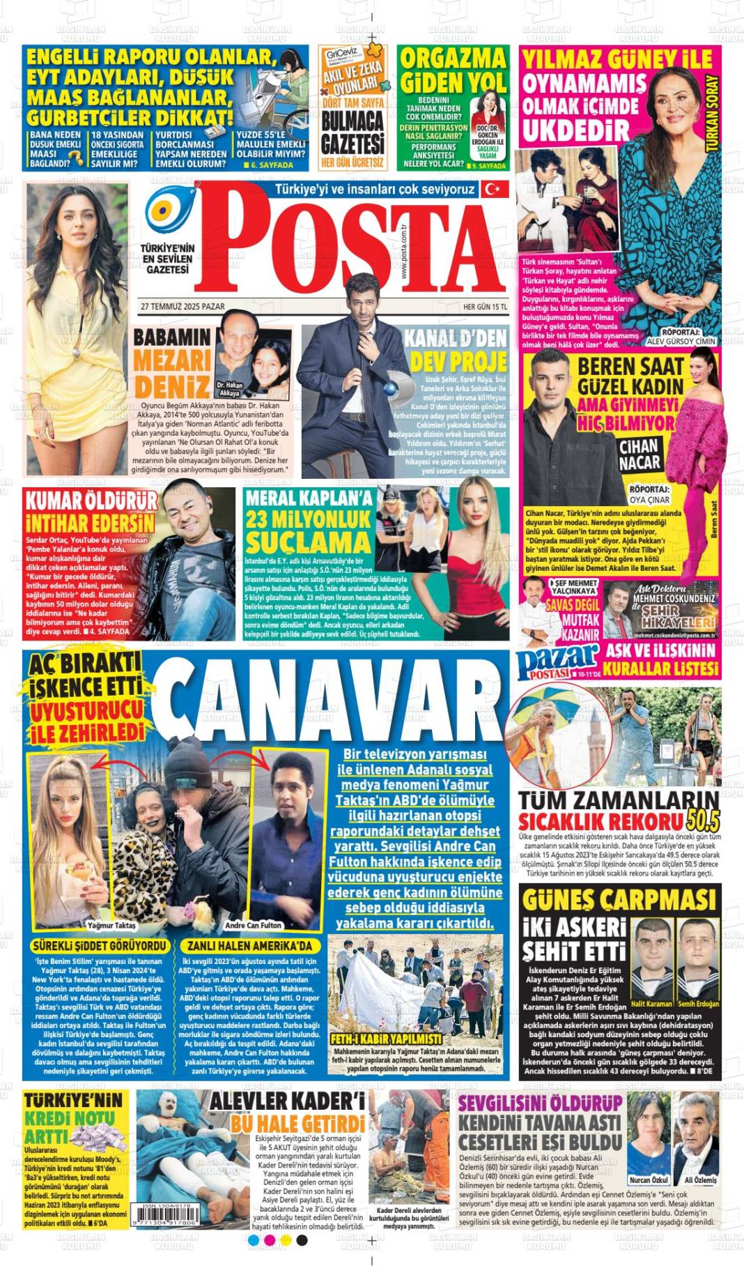 Gazeteler bugün ne yazdı? İşte 28 Temmuz gazete manşetleri... 12