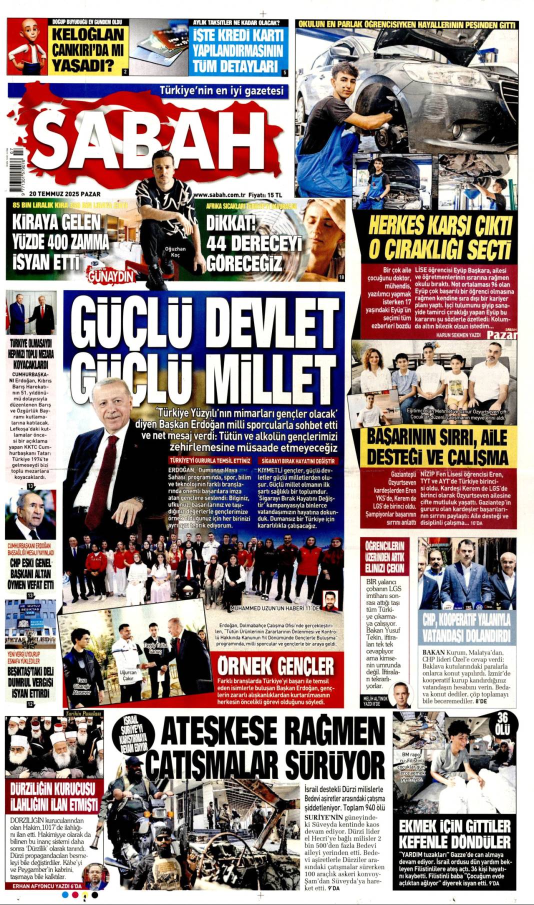 20 Temmuz manşetleri 4