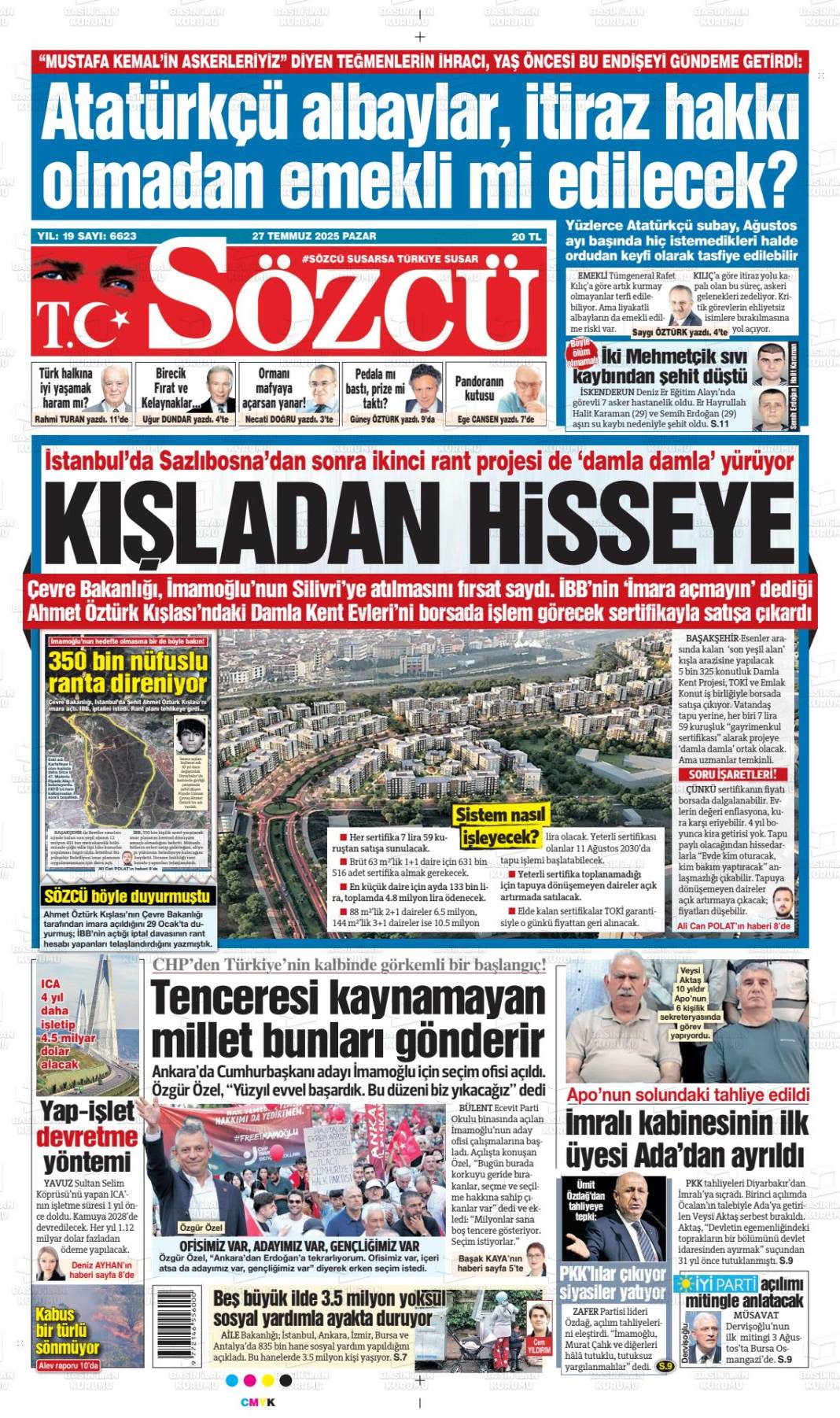 Gazeteler bugün ne yazdı? İşte 28 Temmuz gazete manşetleri... 13