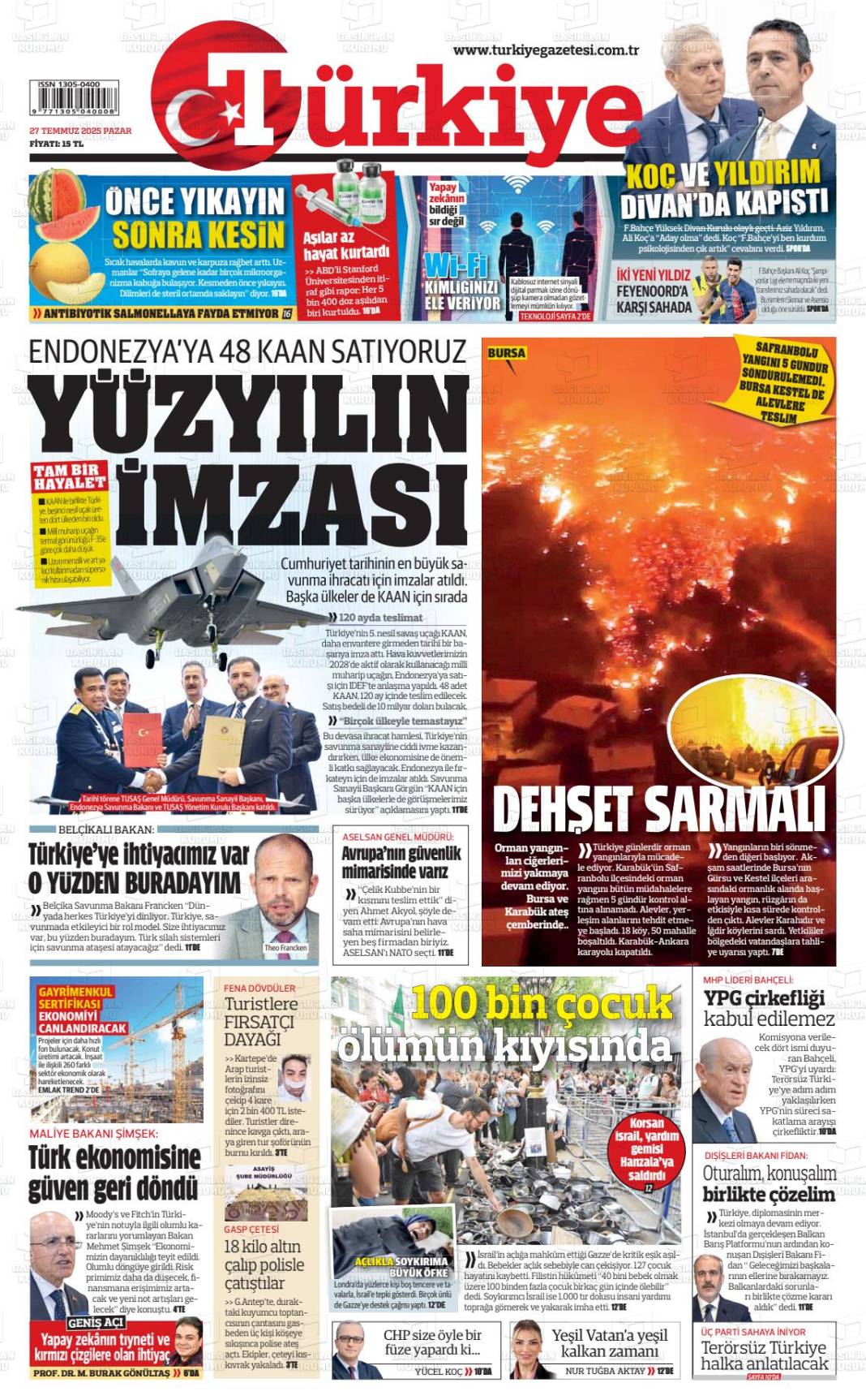 Gazeteler bugün ne yazdı? İşte 28 Temmuz gazete manşetleri... 17