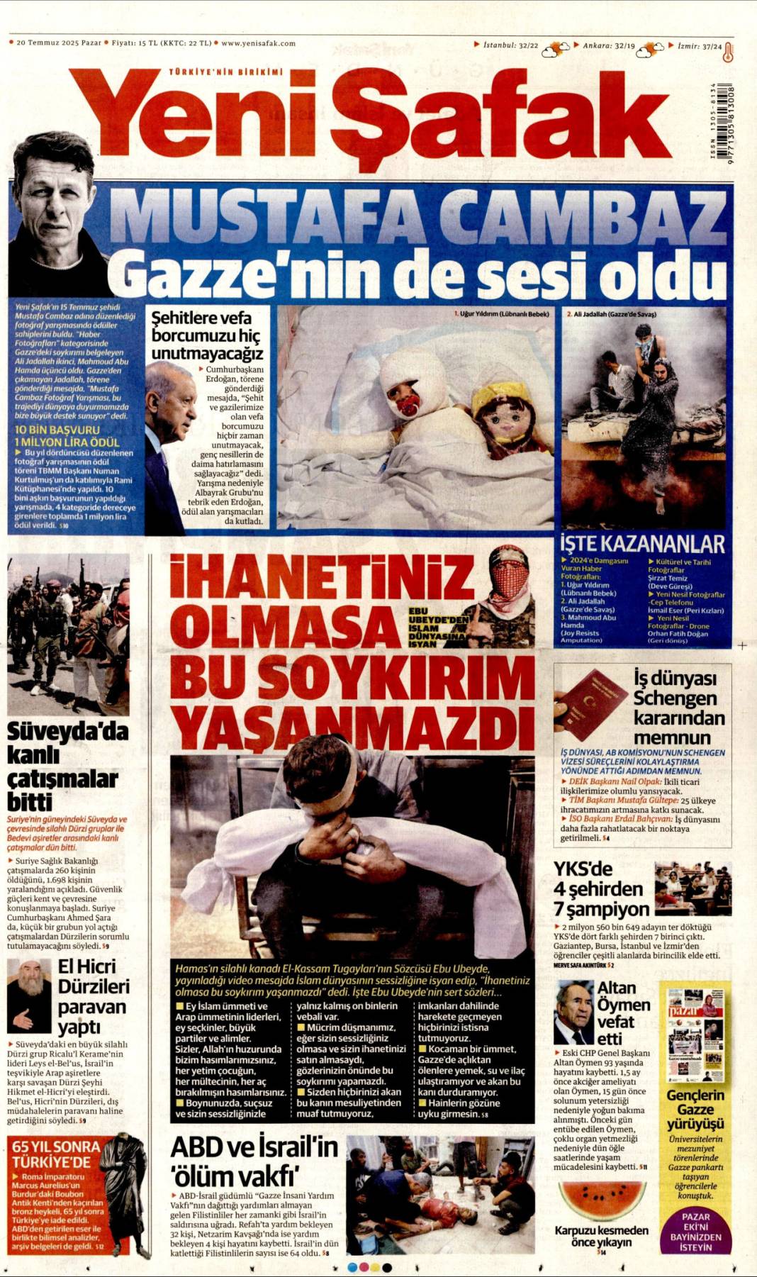 20 Temmuz manşetleri 8