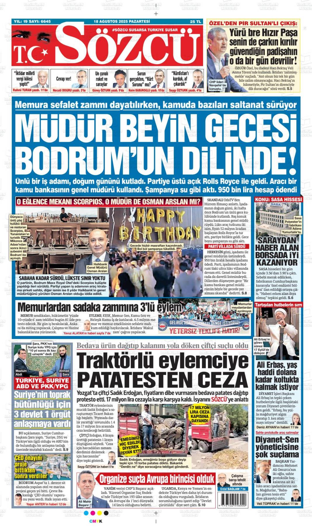 Gazetelerin ilk sayfaları bugün ne yazdı? İşte 19 Ağustos gazete manşetleri... 11