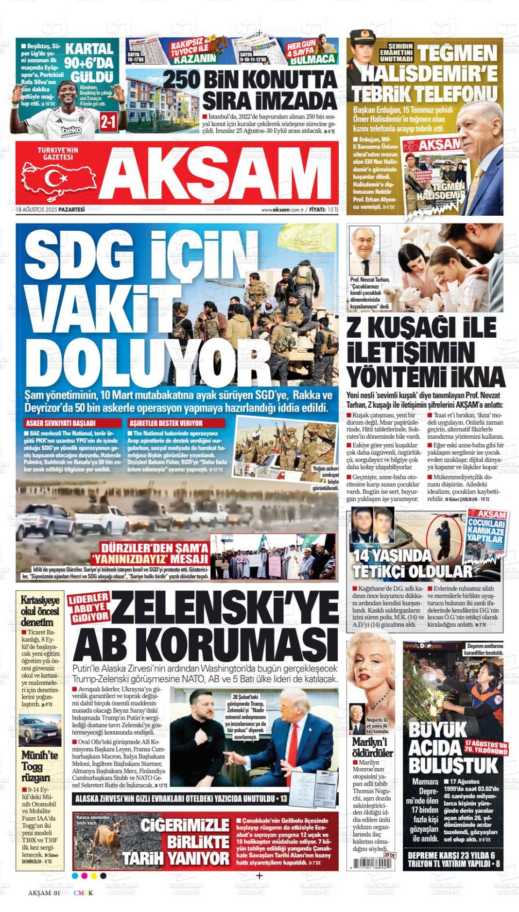 Gazetelerin ilk sayfaları bugün ne yazdı? İşte 19 Ağustos gazete manşetleri... 2