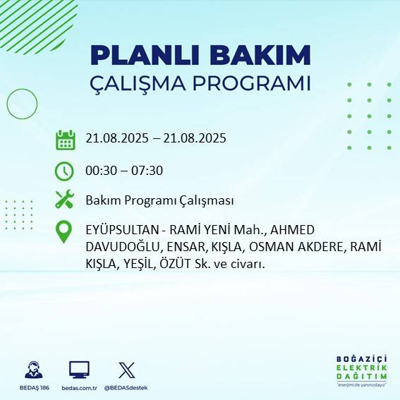 İstanbul'un bu ilçeleri yarın karanlığa gömülecek! Saatlerce sürecek 27